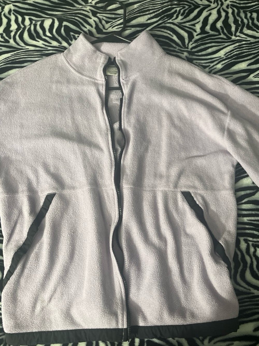 PINK Victoria's Secret Light Lavender Teddy Fleece Jacket